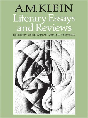 cover image of Collected Works of A.M. Klein: Literary Essays and Reviews